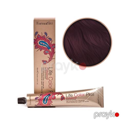 Saçlar üçün krem-boya Farmavita Life Color Plus 6.26 Tünd qırmızı süsən sarışın 100 ml — Bakı