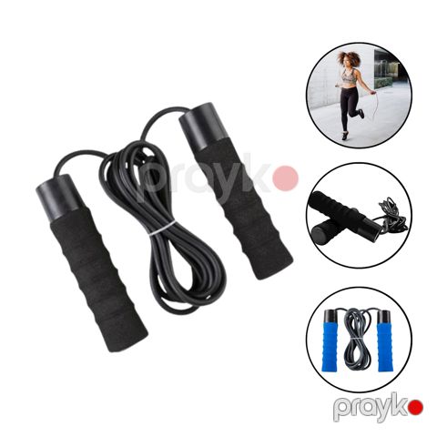 Ağırlıqlı atlanma ipi 1053 plastik/PVC, qara, 600 qram, 280 sm — Bakı