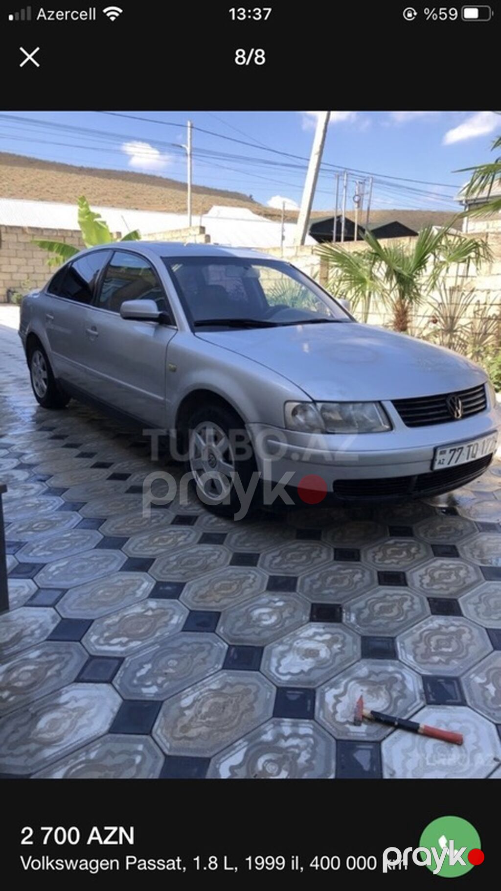 Volkswagen Passat: 1.8 l 1999 il Sedan — Avtomobillər, Xırdalan (8)