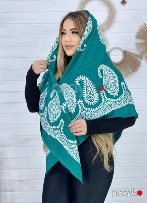 Kəlağayı MM88, ipək, yaşıl, 150x150 sm — Bakı