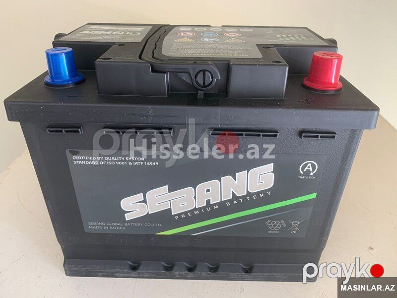 Akkumulyator Sebang Agm 60 Ah R — Akkumulyatorlar, Bakı (3)