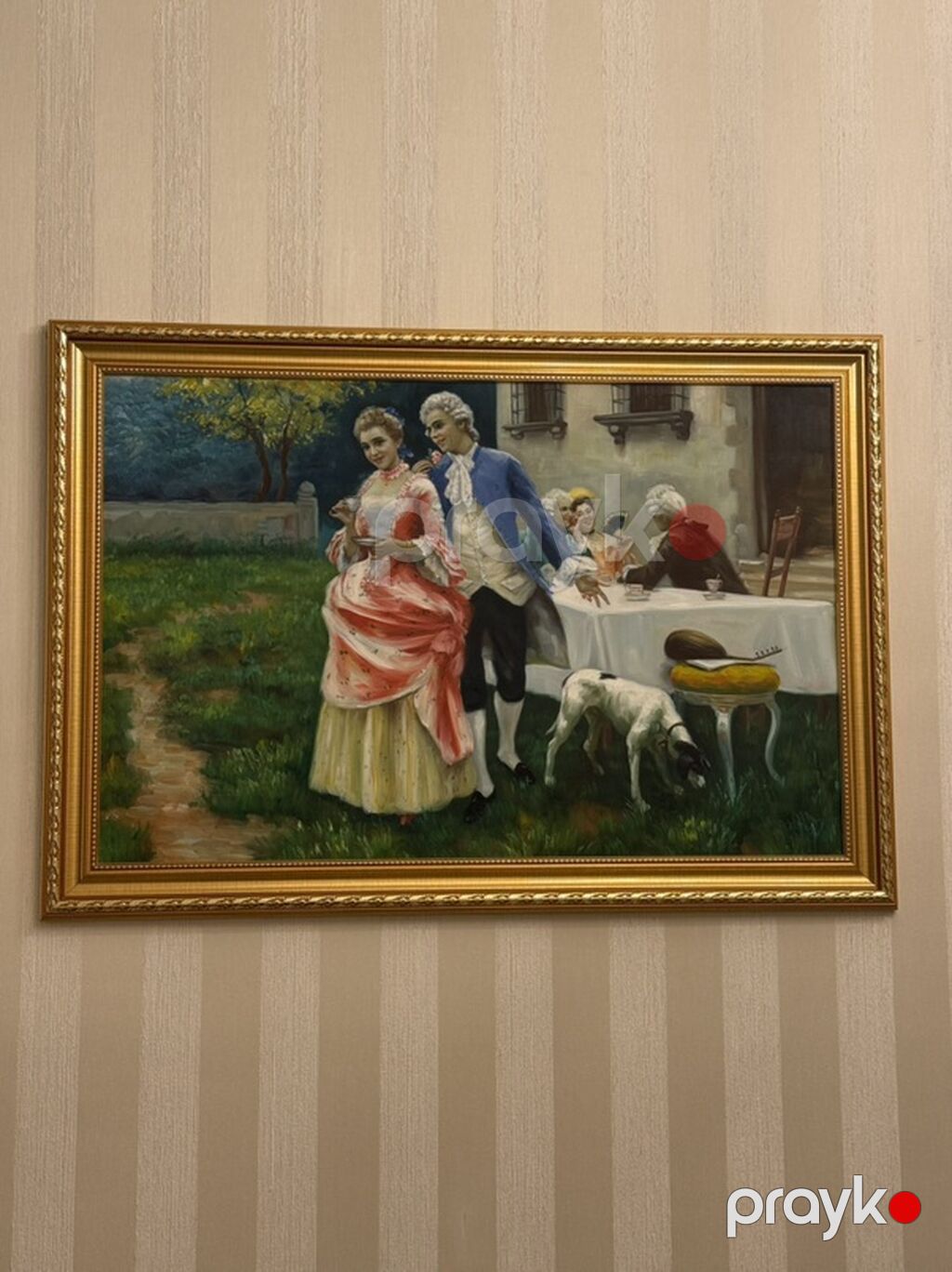 Klassik üslubda yağlı boya tablo - Mövzu: XIX əsr salon həyatı. Ön — Şəkillər, plakatlular və çərçivələr, Xırdalan (3)