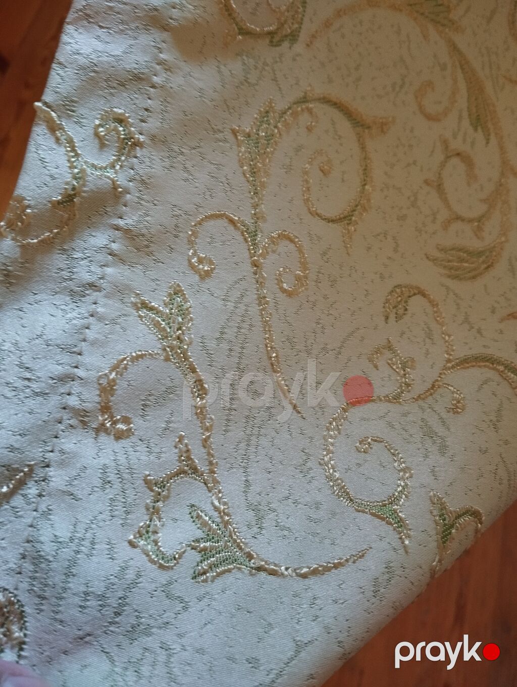 Qızılı-bej rəngdə dekorativ pərdə dəsti - Material: qalın toxunmuş — Pərdələr, kornişlər, jalüzilər, Bakı (2)