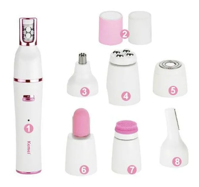Kemei 7-si-1-də Çoxfunksiyalı Epilyator – Üz və Bədən üçün Elektrikli Depilyasiya Aparatı (Tam Set) — Usturalar, trimmerler və epilyatorlar, Bakı (3)