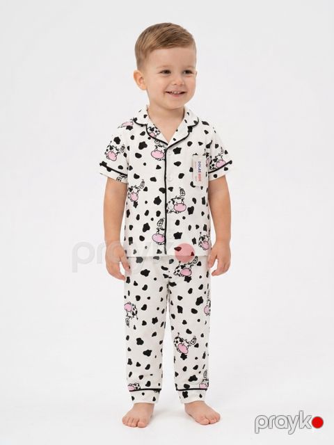 Oğlanlar üçün şalvarlı pijama dəsti 2374523, rəngbərəng, pambıq, ölçü 4-5 yaş — Bakı