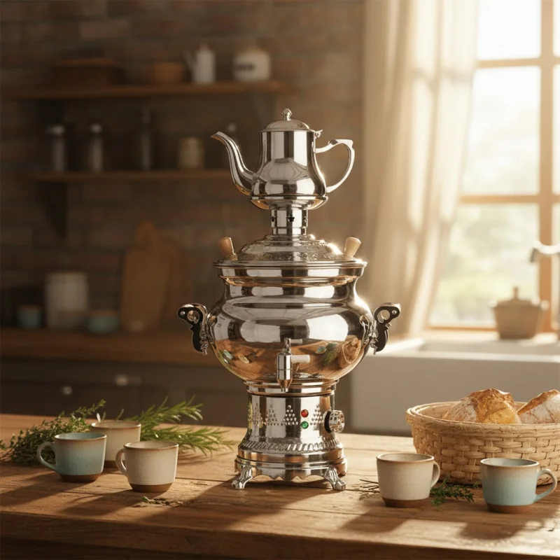 Samovar Orvica TECH_ORM-3315 10.0L 2800W Polad — Elektrik çaydanları və termoslar, Bakı (2)