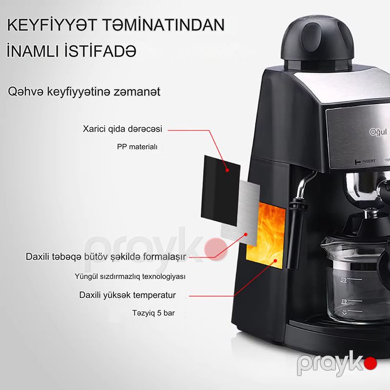 Sonifer SF-3534 Espresso və Kapuçino Bişirən Qəhvə Maşını — Ev texnikası, Bakı (6)