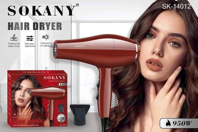 Saçlar üçün fen Sokany SK-14012 — Saç burmağa və düzəltməyə, Bakı (2)