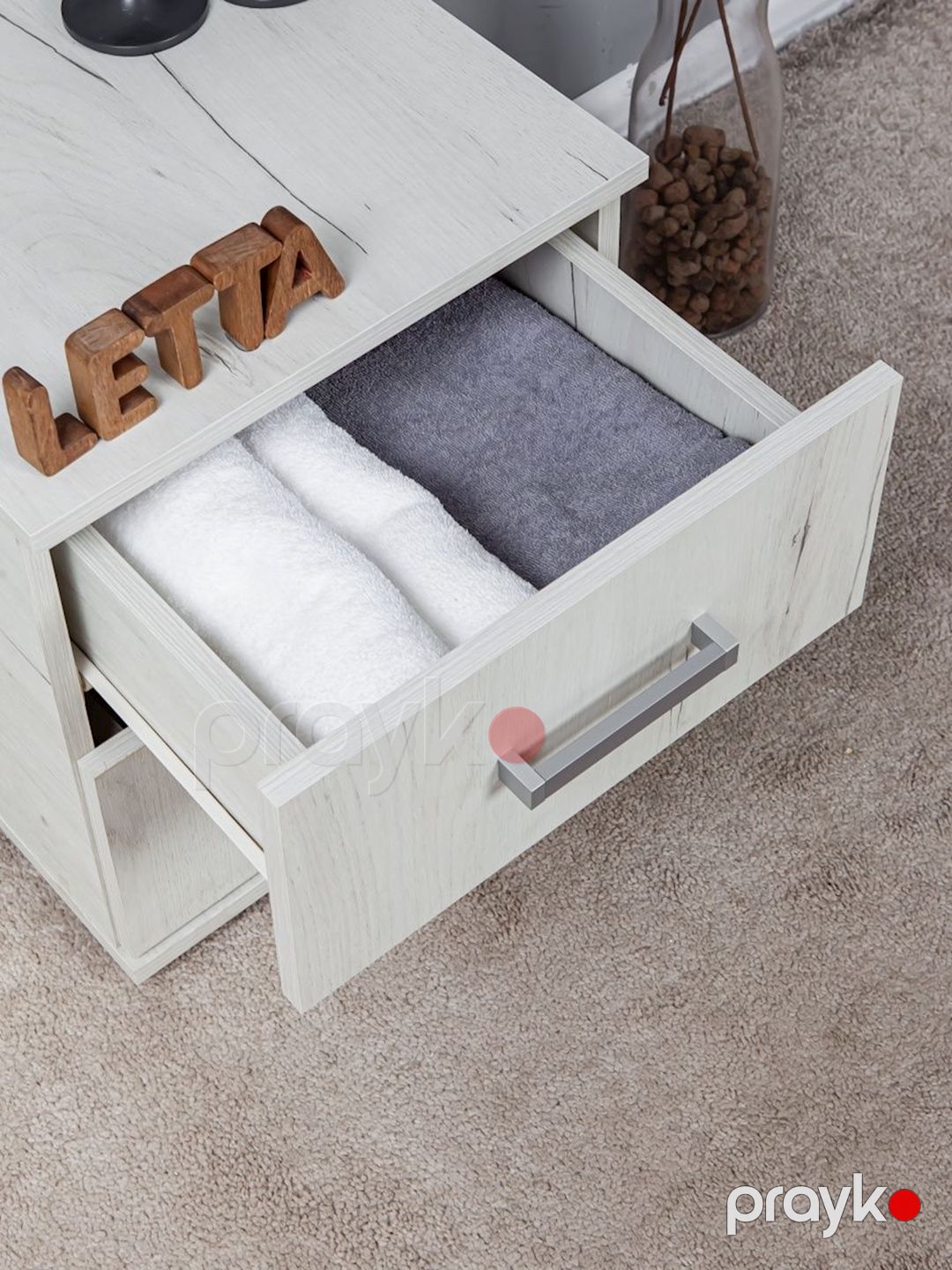 Televizor altına tumba Letta, Ldsp, ağ, 44.5x38.5x40 sm — Mallar, Bakı (2)