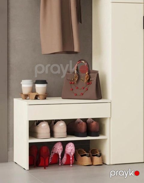 Ayaqqabı üçün tumba MB8, laminat, bej, 45x60x35 sm — Bakı
