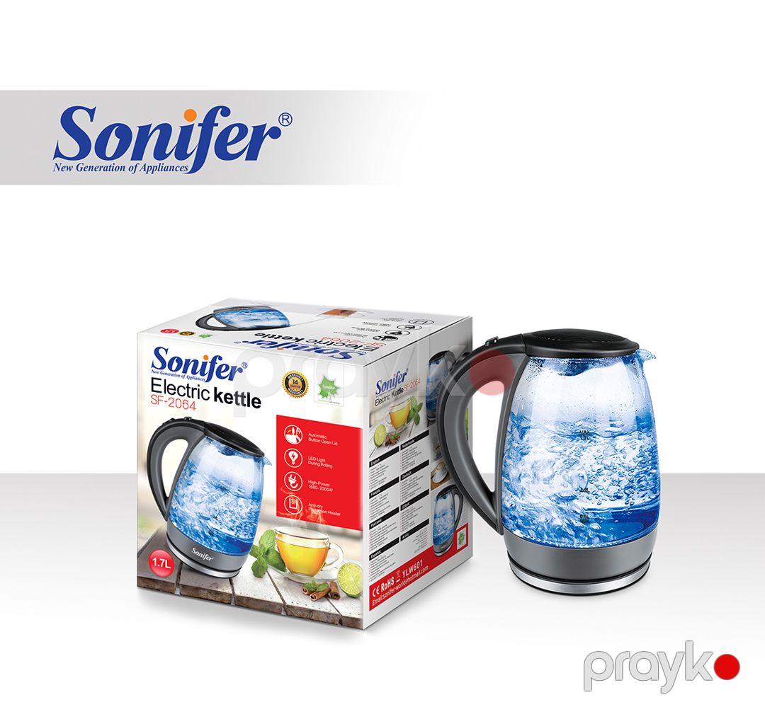 Sonifer SF-2064 1.7 Litrlik Filtrli Avtomatik Sönmə Funksiyalı Elektrik Çaydan — Ev texnikası, Bakı (6)