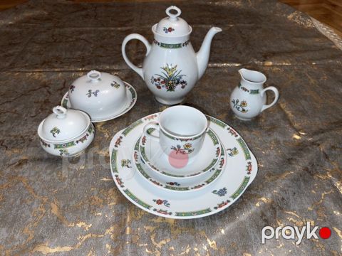 Çay dəsti, rəng - Ağ, Farfor, Epiag, 6 nəfərlik, Çexiya — Bakı