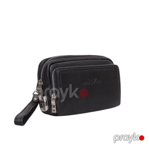 Borsetka FX1050, təbii dəri, qara, 23x15 sm — Bakı