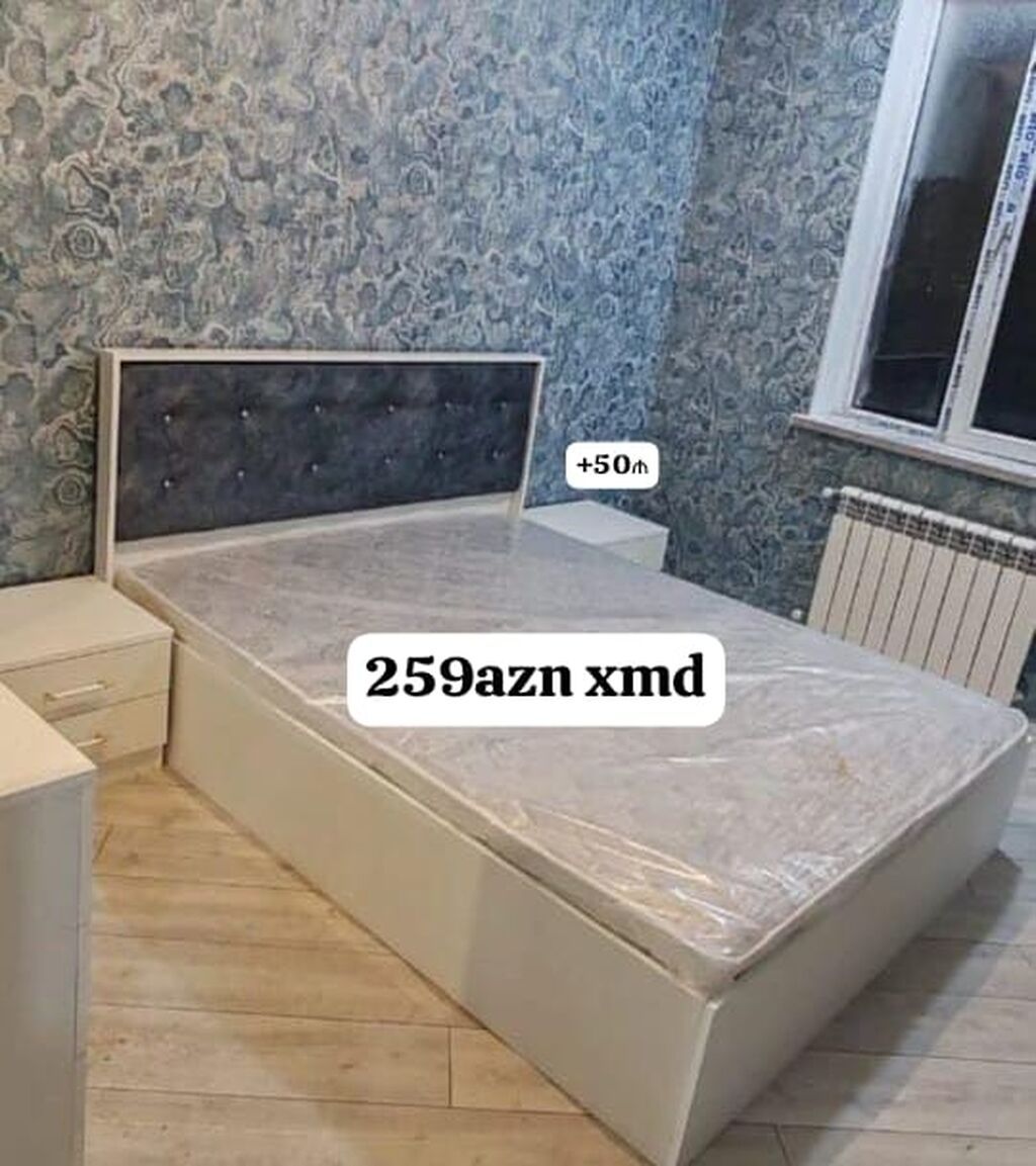 Tək nəfərlik çarpayı dəsti - Ölçü: təxminən 90x200 sm (single) — Yataqlar, Bakı