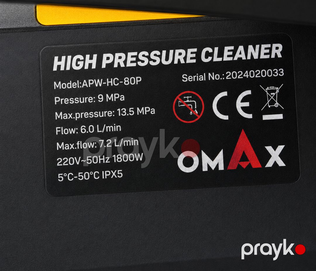 Yüksək təzyiqli yuyucu Omax APW-HC-80P, 1800 Vt — Mallar, Bakı (3)