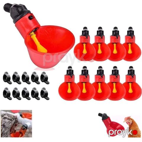 Avtomatik quş içmə cihazı İL-5003, qırmızı, plastik, 5x7 sm — Bakı