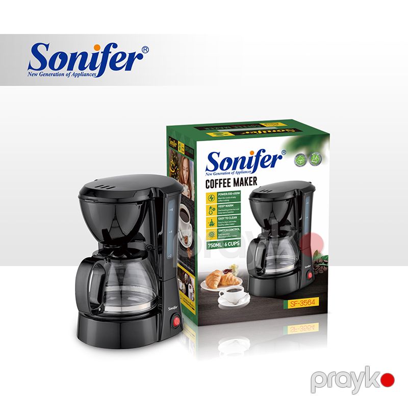 Sonifer SF-3564 Avtomatik Damcı Qəhvə Maşını – 0.75L, 650W, Qara — Qahvə aparatları və maşınları, Bakı (6)