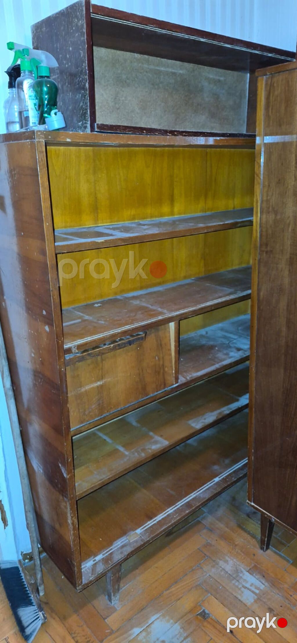 İşlənmiş, 3 qapılı, Siyirməli, Qəhvəyi, Taxta, Açılan, Düz dolab — Şkaflar, Bakı (5)