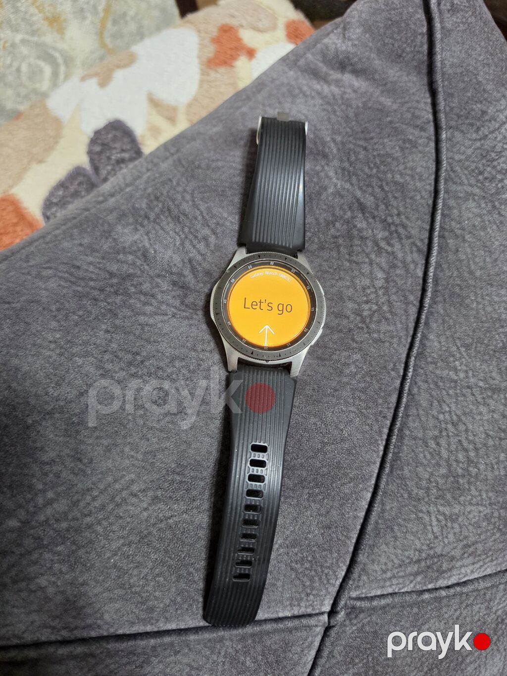 Samsung Galaxy Watch (paslanmayan polad gövdə, qara silikon kəmər) — Ağıllı saatlar, Bakı (2)