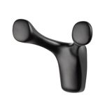 Asılqan akada 7521-HOOK-MB zamak ikili mat qara — Omid.az — Home products