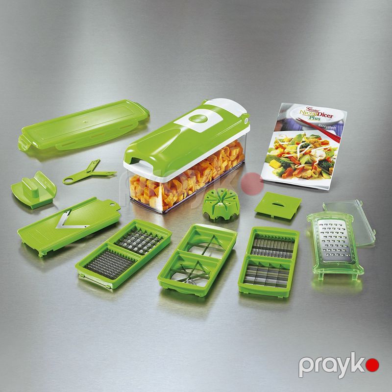Nicer Dicer Mətbəx Rəndəsi – Tərəvəz və Meyvə üçün Çoxfunksiyalı Doğrayıcı Dəst (Saxlama Qablı, Soyucu və Sürtgəc ilə) — Mətbəx kombinaları və maşınları, Bakı (4)