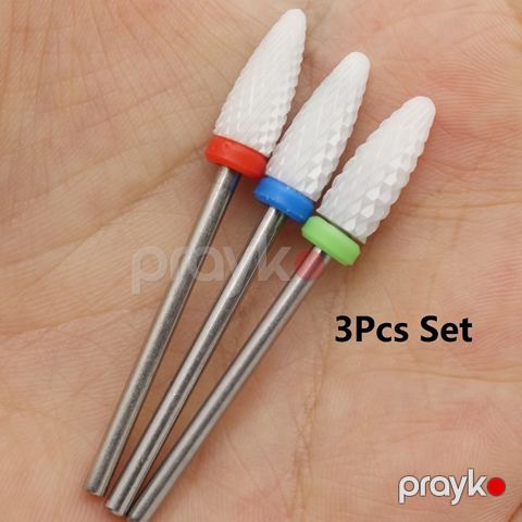 Dırnaq dizaynı üçün frez dəsti No brand, 3 əd., oval — Bakı
