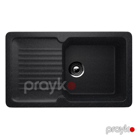 Ulgran mətbəx çanağı (moyka) seramik 1-Lİ qara 770x495 U-506-308 — Bakı