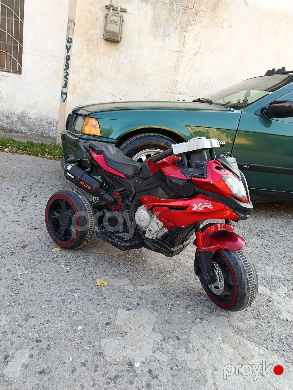 Uşaq üçün elektrikli üçtəkərli motosiklet - Rəng: qırmızı-qara — Oyuncaq nəqliyyatı, Bakı (5)