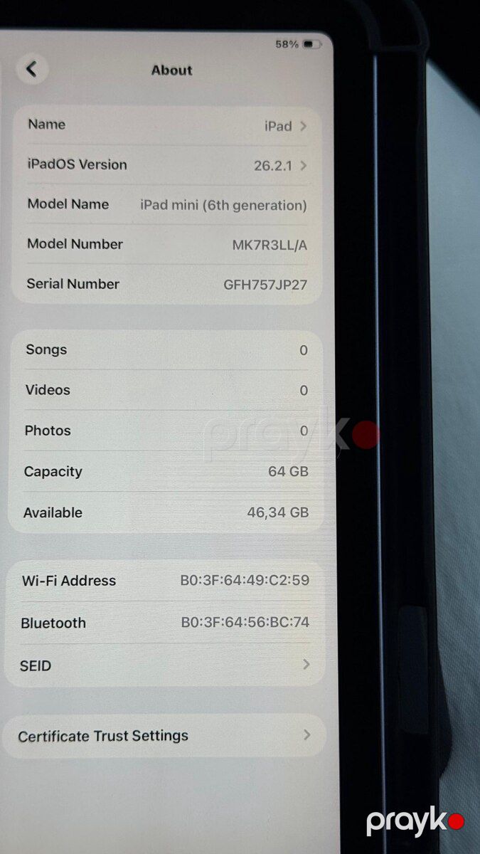 Apple iPad mini (2021) Space Gray 64GB/4GB — Planshetlər, Bakı (6)