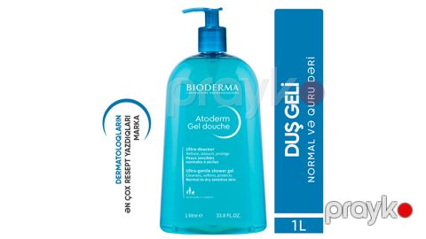 Duş geli Bioderma Atoderm, nəmləndirici, quru və həssas dəri üçün, 1000 ml — Bakı