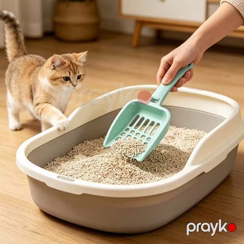 Pişik tualeti üçün kürəkcik, plastik, yaşıl — Bakı