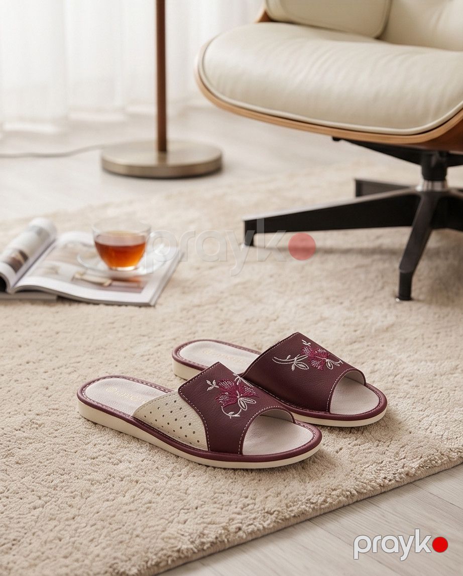 Tərlik qadınlar üçün TD014, tünd qırmızı, eko dəri/tekstil, ölçü 38-39 — Mallar, Bakı (2)