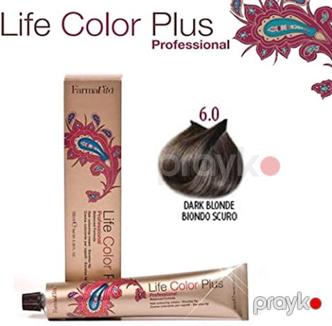 Saç boyası FarmaVita Life Color Plus 6.0 Tünd sarışın 100 ml — Bakı