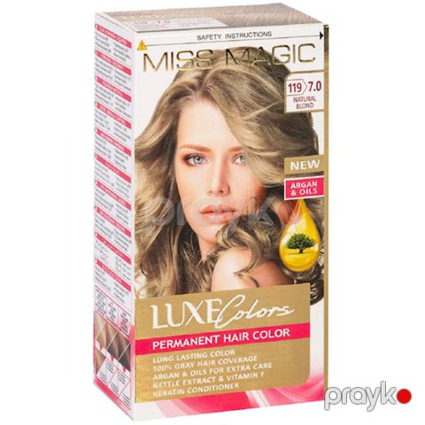 Saçlar üçün boya Miss Magic Luxe Colors №117 (7.0) Təbii sarışın, 108 q — Bakı