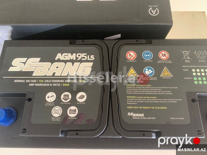 Akkumulyator Sebang Agm 95 Ah R — Akkumulyatorlar, Bakı (2)