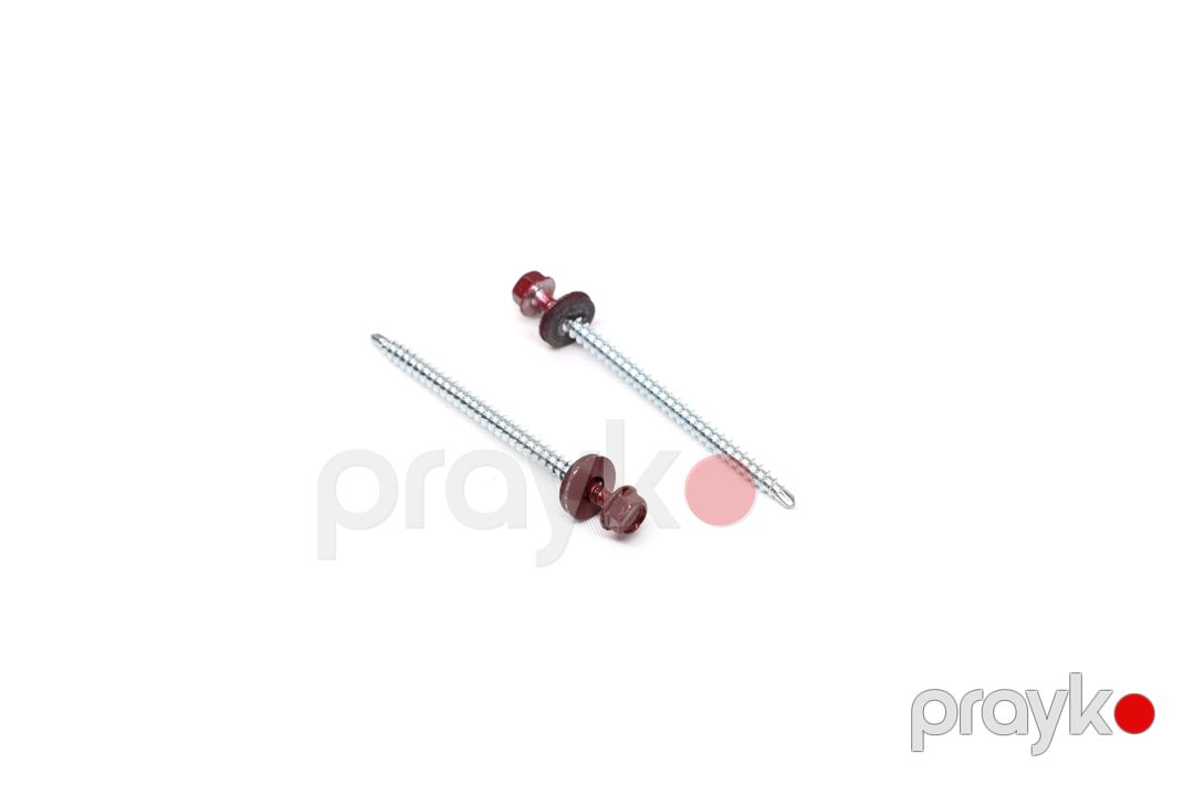 Dam örtüyü (şifer) üçün vint (şurup) 4,8*75 mm qırmızı (100 ədəd) patta — Təmir və inşaat, Bakı (2)