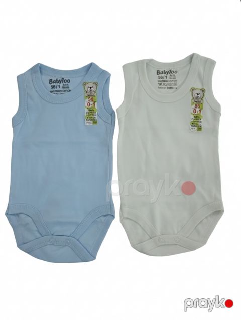 Oğlanlar üçün bodi dəsti 30556670, ağ/mavi, pambıq, ölçü 9-12 ay — Bakı