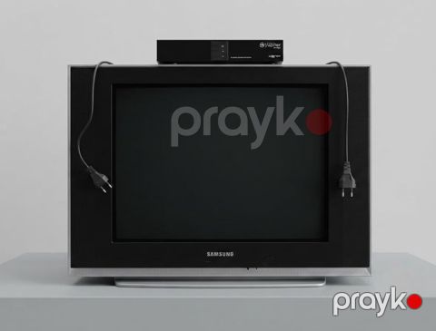 Samsung kineskop televizor + Jupıter rəqəmsal TV qutusu - Ekran — Xaçmaz