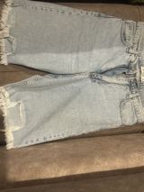 Açıq mavi “denim” şort - Material: qalın, yuyulmuş denim (pambıq — Şortlar