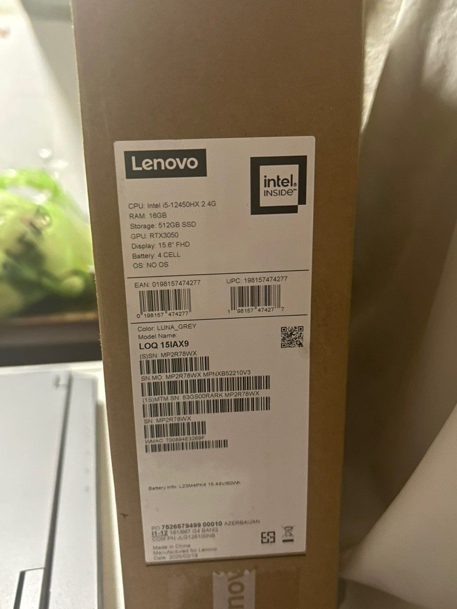 Noutbuk Lenovo LOQ 15IAX9 — Noutbuklar, Bakı (4)