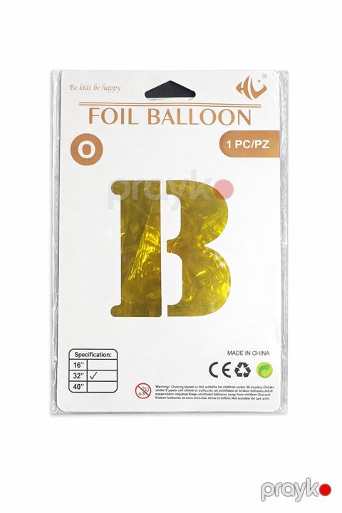Folqa şar "B" hərfi, qızılı — Bakı