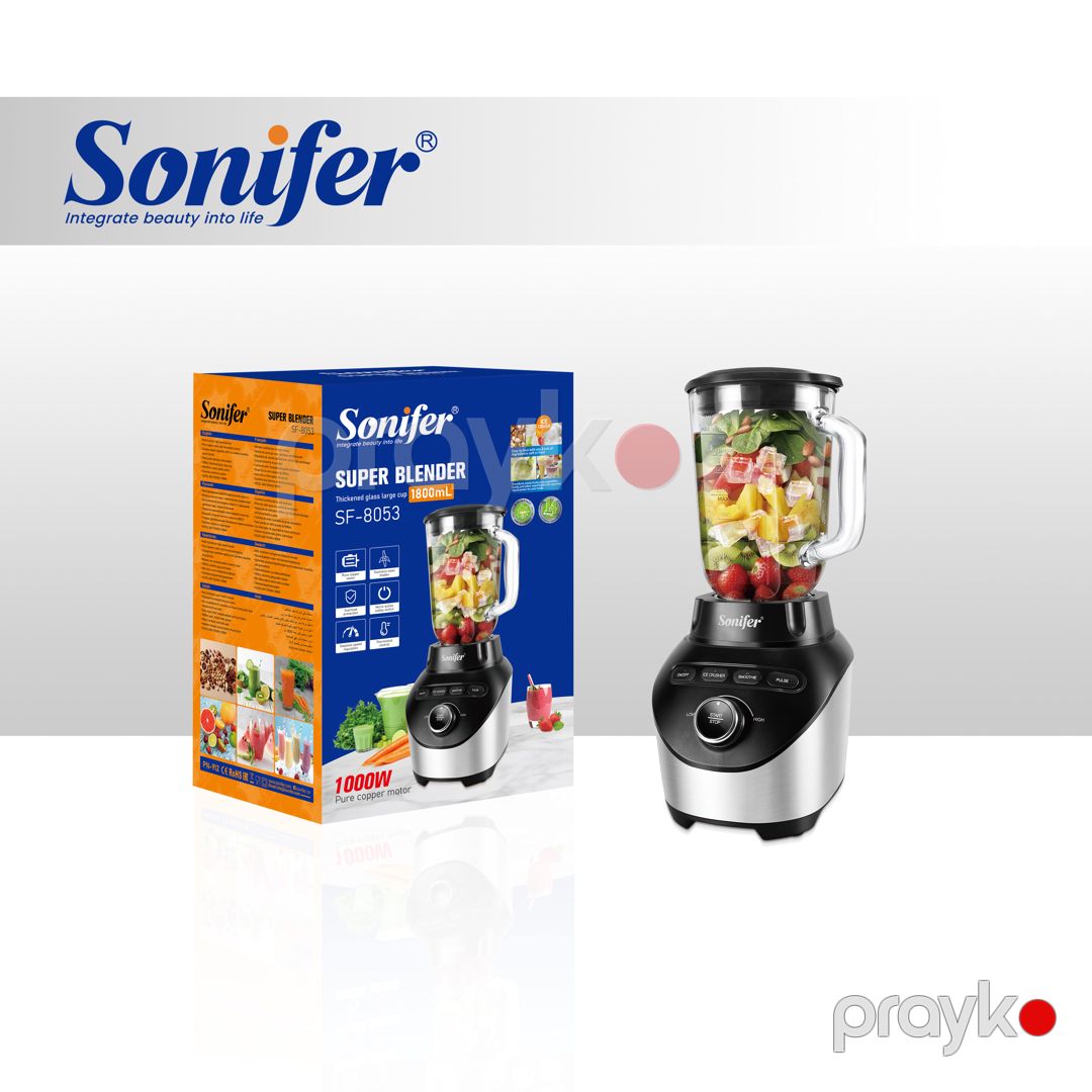 Sonifer SF-8053 — Professional Stasionar Şüşə Blender, 1.8 L, 6 Bıçaqlı — Blenderlər, xırdalayanlar və mikserlər, Bakı (2)