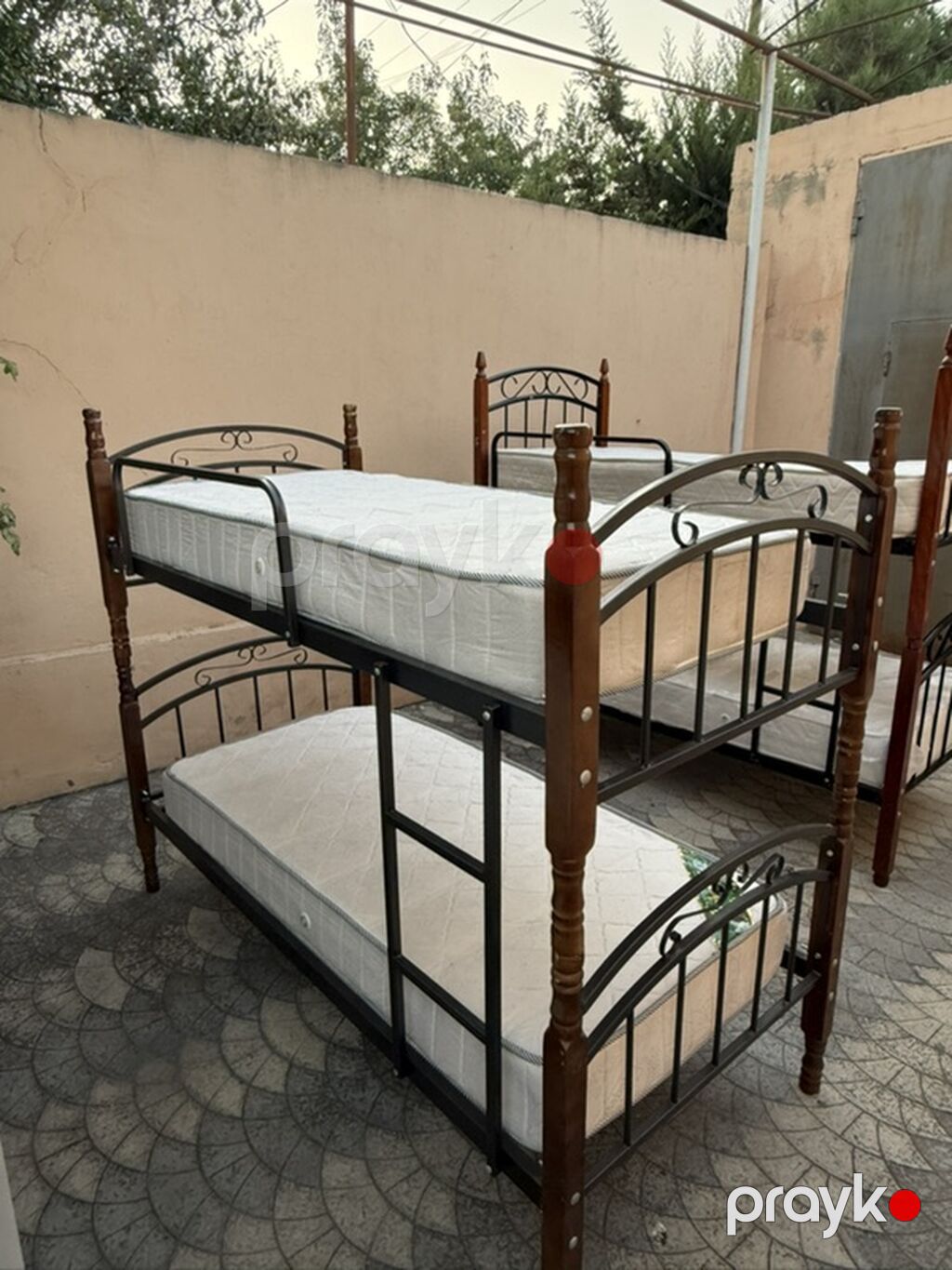 Metall çarpayı – iki mərtəbəli model - Karkas: toz boya ilə örtülmüş — Yataqlar, Bakı (5)