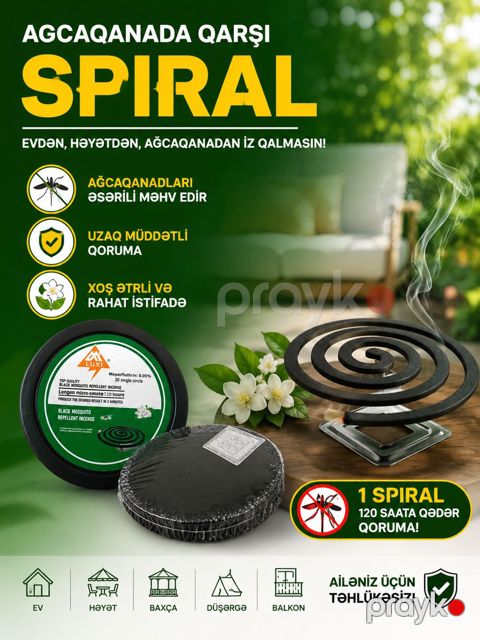 Ağcaqanada qarşı spiral — Bakı