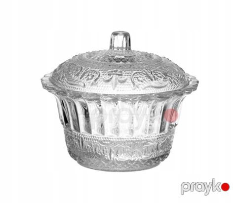 Şəkər qabı Pasabahce Konya 97590 qapaq ilə, şüşə, şəffaf — Bakı