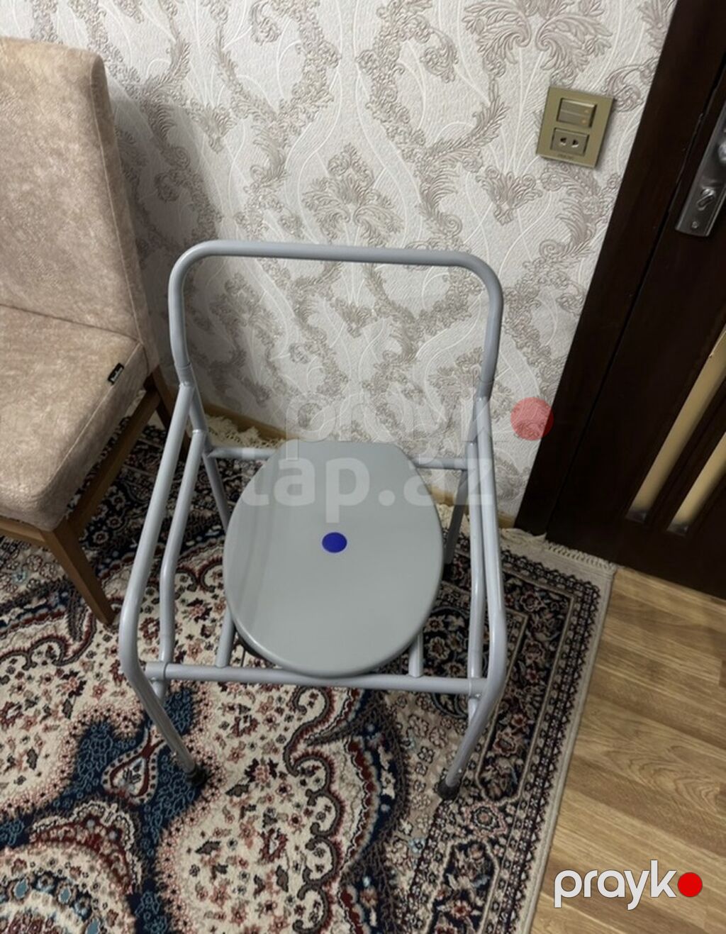 Portativ tualet kreslosu (komod kreslo) - Material: möhkəm metal — Sanitar kresloları, Digah (2)
