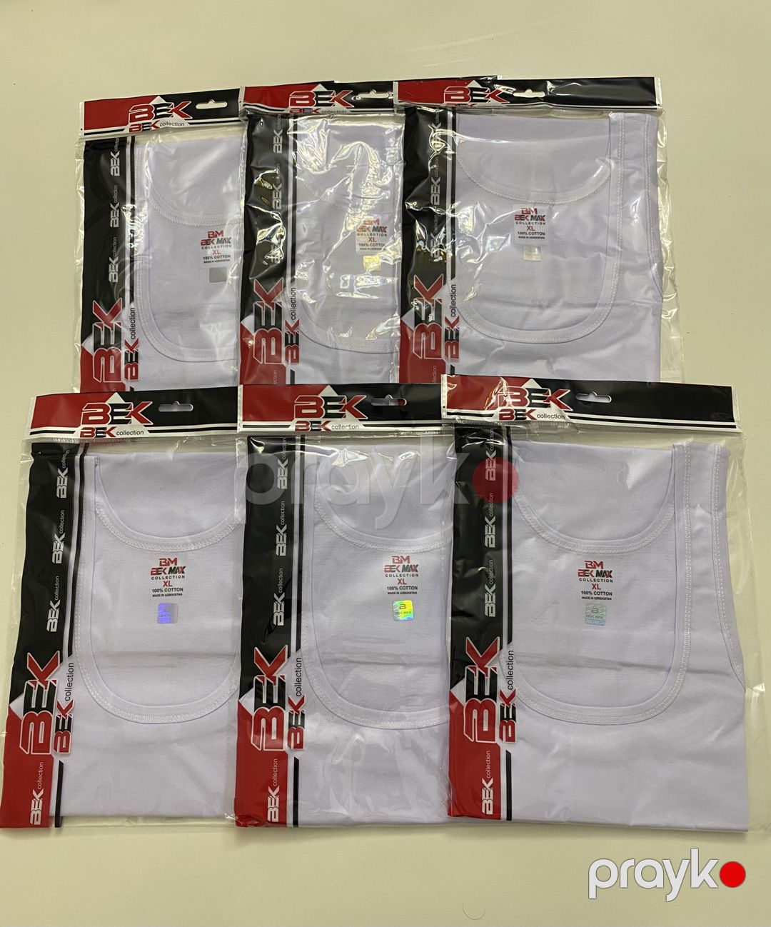Mayka kişilər üçün Bek Max Collection, ağ, pambıq, ölçü XL — Mallar, Bakı (2)
