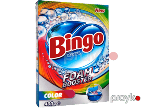 Yuyucu toz Bingo Color, rəngli paltar üçün, əldə yuma, 400 q — Bakı