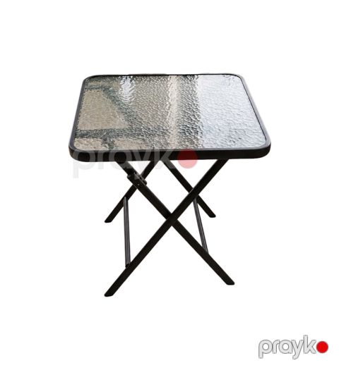 Bağ üçün masa 64088381, metal/şüşə, 60x60 sm — Bakı