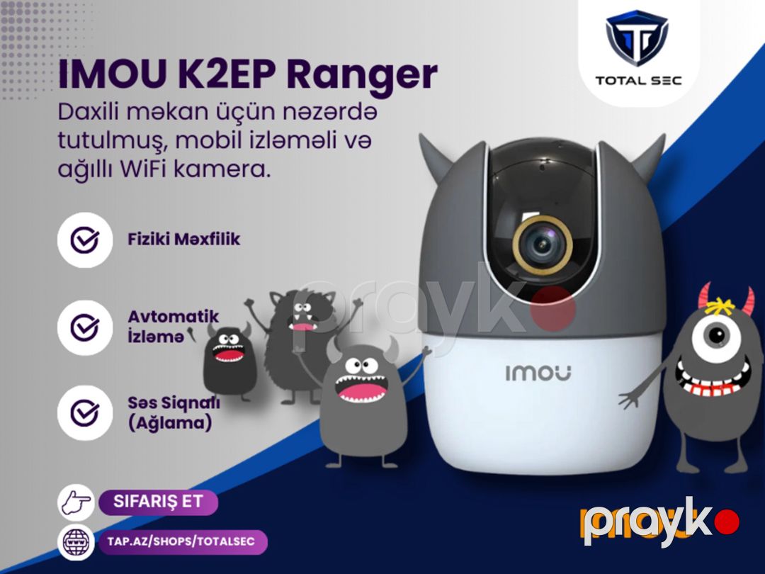 Imou 3MP səsli Wi-Fi dayə kamerası — Ağıllı ev və təhlükəsizlik, Bakı (2)